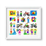 Детский рисунок в белой рамке